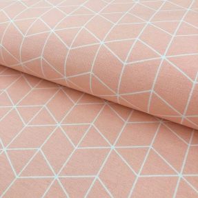 Decoration fabric Cube pastel pink