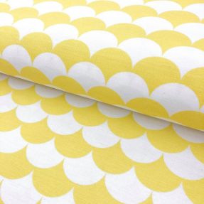 Decoration fabric Scales pastel yellow