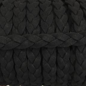 Suede cord twisted black