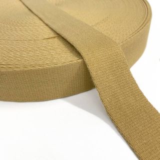 Cotton webbing 4 cm camel