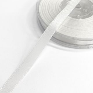 Satin ribbon double face 9 mm white