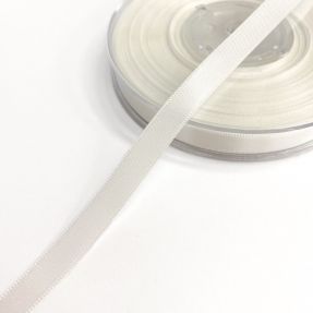 Satin ribbon double face 9 mm off white