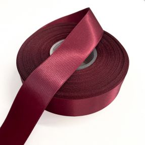 Satin ribbon double face 25 mm bordeaux