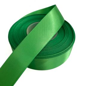 Satin ribbon double face 25 mm grass green