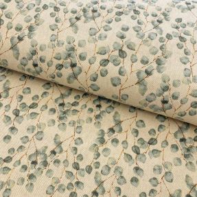 Decoration fabric Linenlook Little eucalyptus