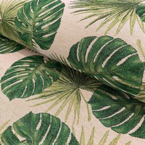 Decoration fabric GOBELIN TROPICAL LEAVES JUNGLE