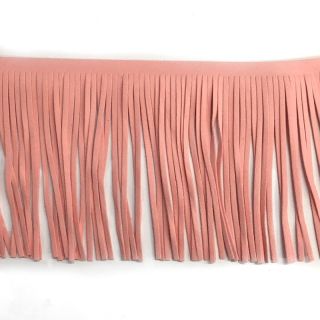 Tassels 12 cm suede light pink