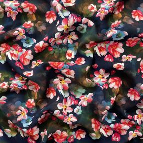 Viscose RADIANCE Pinia navy digital print