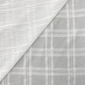 Cotton fabric DOBBY Check big white