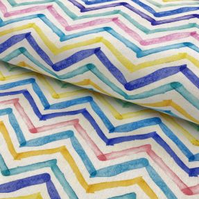 Decoration fabric Watercolour happy zigzag digital print