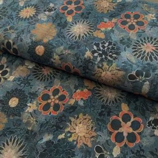 Viscose RADIANCE Floralia blue shadow digital print