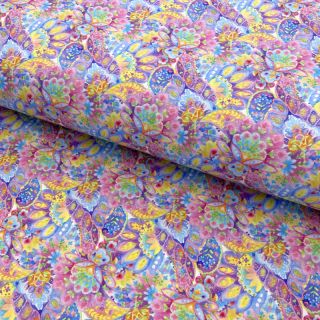 Jersey Paisley leaves digital print