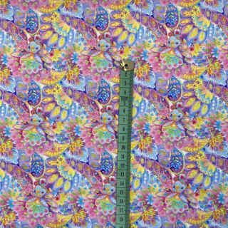 Jersey Paisley leaves digital print