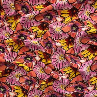 Viscose Florals design C digital print