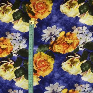 Viscose Artistic flowers design B digital print