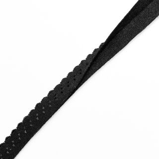 Bias binding elastic 12 mm LUXURY black