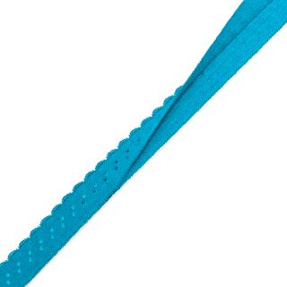 Bias binding elastic 12 mm LUXURY aqua