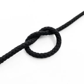 Cotton cord 5 mm black