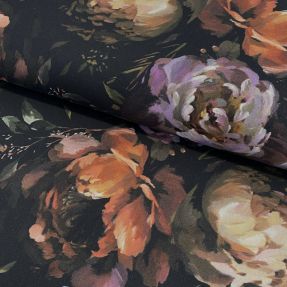 Decoration fabric Peony handpainted art digital print