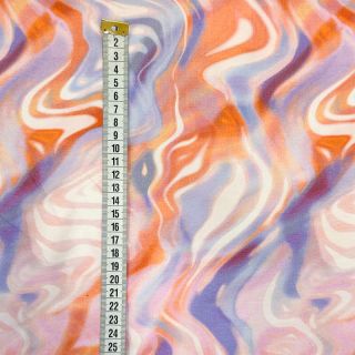 Jersey Marble tangerine digital print