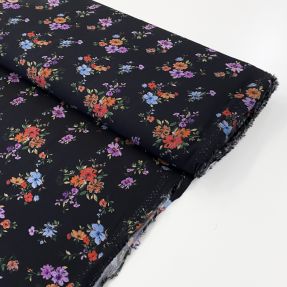 Viscose RADIANCE Darkness flowers black digital print