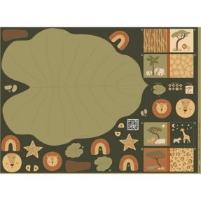 Cotton fabric Safari PANEL digital print