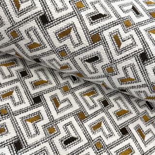 Decoration fabric jacquard Pagne allover jaune