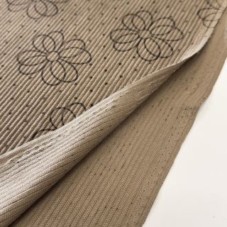 Corduroy STRETCH Circle flower taupe