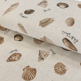 Decoration fabric Linenlook Sea shell path