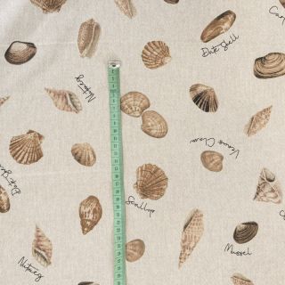 Decoration fabric Linenlook Sea shell path