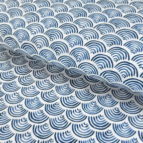 Decoration fabric premium Handpainted wave scale