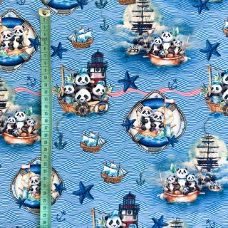 Jersey Sailor Panda Boat digital print