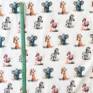 Jersey Safari babies white digital print