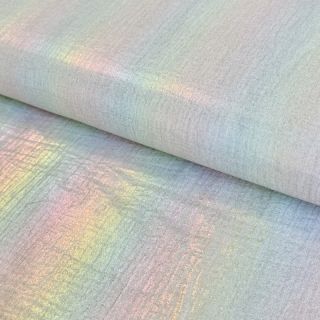 Double gauze/muslin FOIL Rainbow multicolour