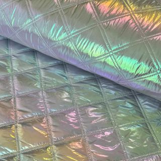 Stepped fabric Silver rainbow