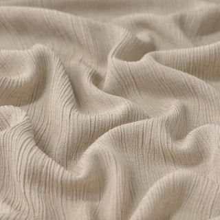 Linen viscose CRINCLE beige