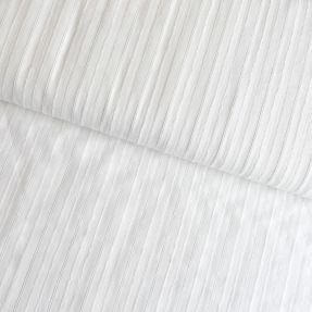 Cotton fabric VOILE LUREX Stripe white