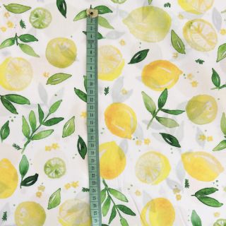 Cotton fabric Lemon BIG digital print