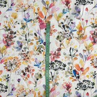 Linen cotton Pretty florals deisgn A digital print