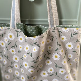 Decoration fabric Linenlook Daisy sweet field