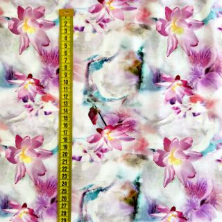 Viscose RAYON POPLIN Abstract allover design B digital print