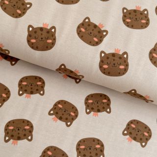 Jersey Cat faces sand digital print