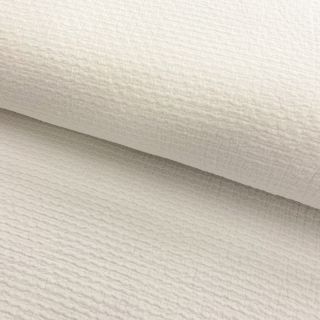 Cotton fabric DOBBY Crinkle off white