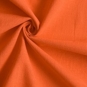 Cotton fabric with linen orange