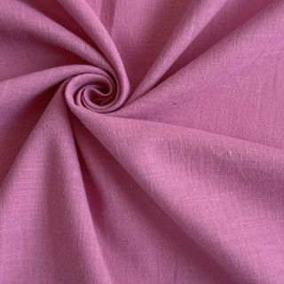 Cotton fabric with linen dark pink