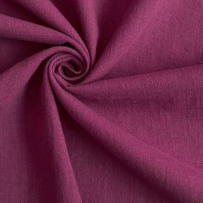 Cotton fabric with linen raspberry