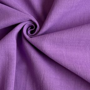 Cotton fabric with linen dark lilac