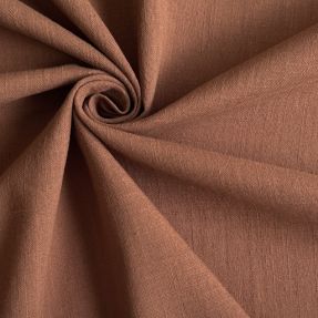 Cotton fabric with linen chestnut