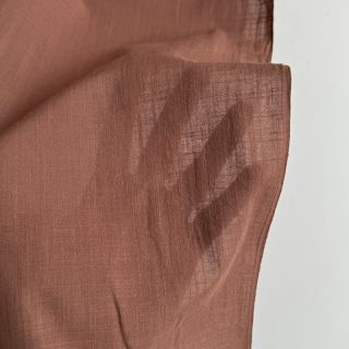 Cotton fabric with linen chestnut