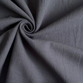 Cotton fabric with linen dark grey